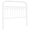 Cabeceira de cama 107 cm metal branco 2