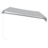 Toldo retráctil manual gris antracita y blanco 350x250 cm 4