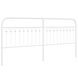 Cabeceira de cama 200 cm metal branco H
