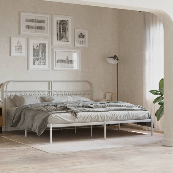 Cabeceira de cama 200 cm metal branco M 3