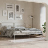Cabeceira de cama 200 cm metal branco 3