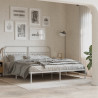 Cabeceira de cama 180 cm metal branco 3