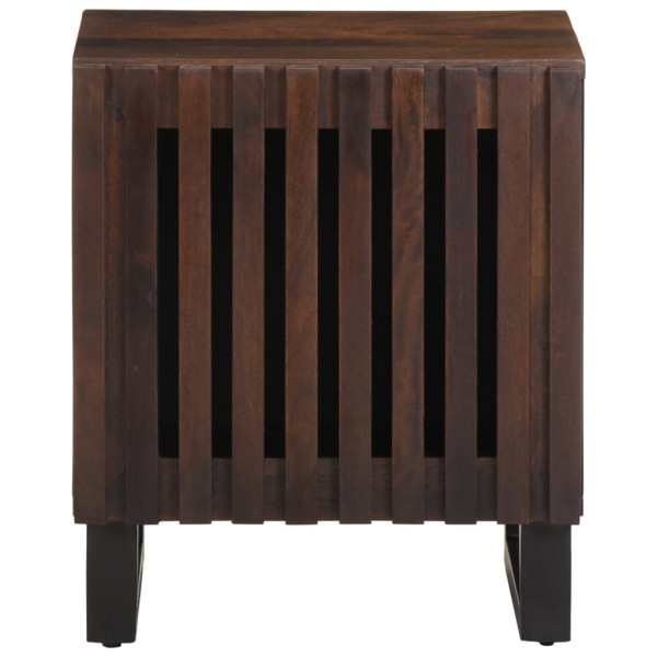 Mesitas de noche 2 uds madera maciza de mango 40x33x46 cm M 4