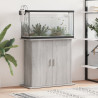 Soporte para acuario madera ingeniería gris Sonoma 81x36x73 cm 1