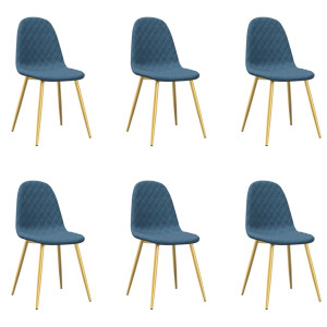 Cadeiras de jantar 6 pcs veludo cinzento-claro H