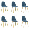Cadeiras de jantar 6 pcs veludo cinzento-claro 2