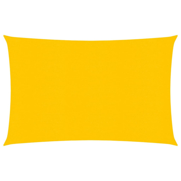 Toldo de vela rectangular HDPE amarillo 160 g/m² 2x3.5 m D