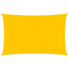 Toldo de vela rectangular HDPE amarillo 160 g/m² 2x3.5 m 1