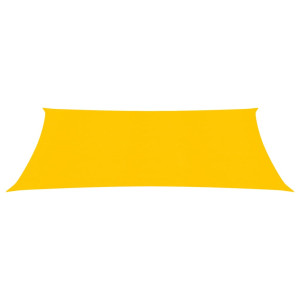 Toldo de vela rectangular HDPE amarillo 160 g/m² 2x3.5 m H