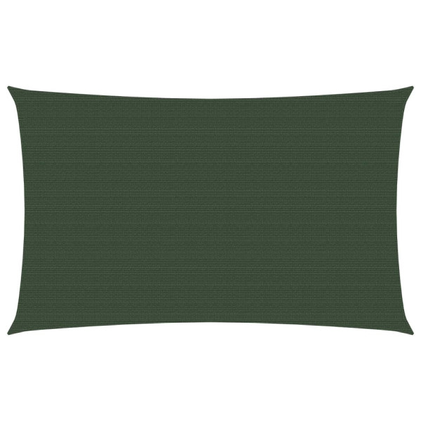 Toldo de vela verde oscuro HDPE 160 g/m² 3.5x5 m D