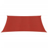Toldo de vela HDPE rojo 160 g/m² 2x2 m 2