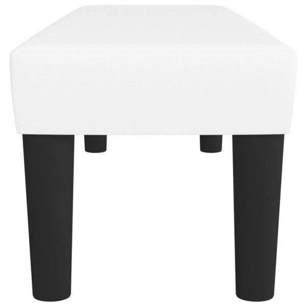 Banco 100x30x30 cm couro artificial branco M 4