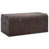 Cofre con pestillos contrachapada marrón 90x50x39.5 cm 2