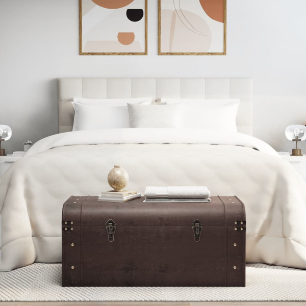 Cofre con pestillos contrachapada marrón 90x50x39.5 cm M 3