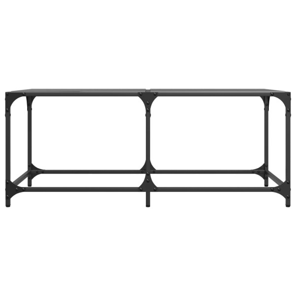 Mesa de centro superficie de vidrio acero negra 98.5x50x40 cm M 4