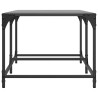Mesa de centro superficie de vidrio acero negra 98.5x50x40 cm 5
