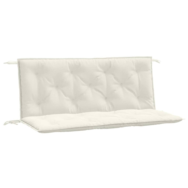 Almofadões banco jardim 2pcs 120x50x7cm mesclado creme M 2