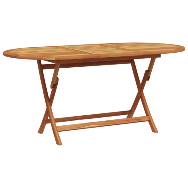 Set de comedor de jardín 7 pzas ratán PE madera acacia negro M 5