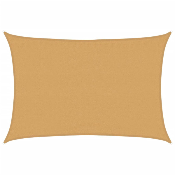 Para-sol estilo vela retangular 160 g/m² 3.5x4.5 m PEAD areia M 2