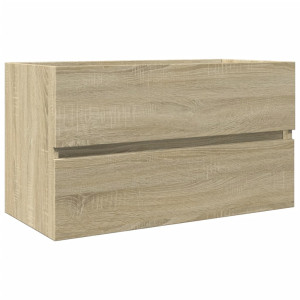Armario lavabo madera de ingeniería roble Sonoma 80x38.5x45 cm H