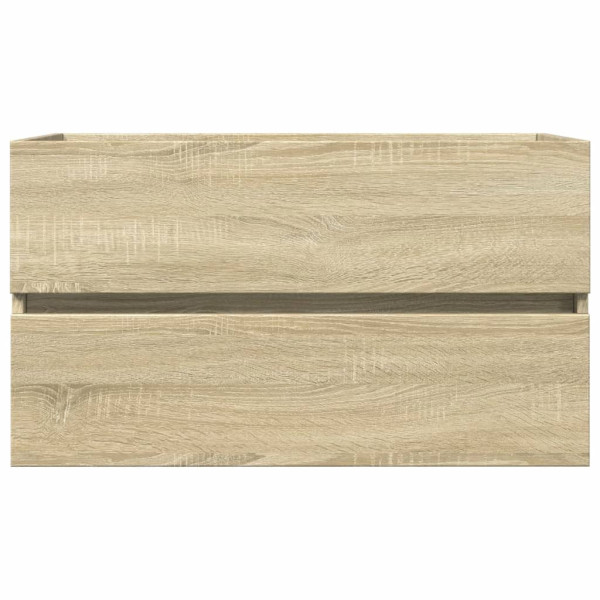 Armario lavabo madera de ingeniería roble Sonoma 80x38.5x45 cm M 4