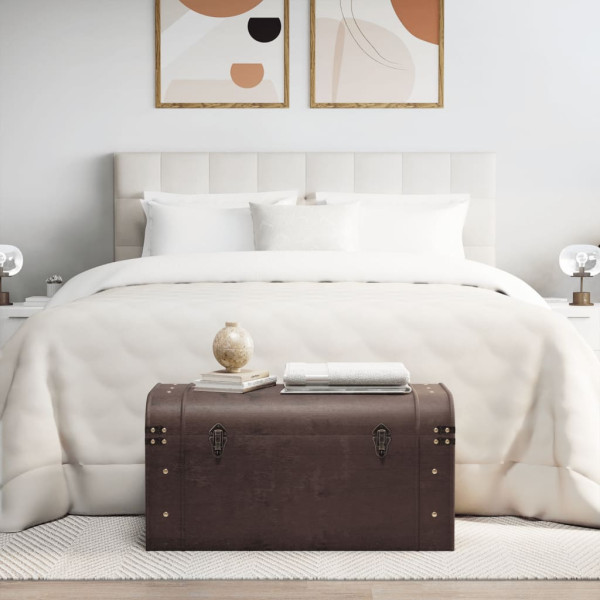 Cofre con pestillos contrachapada marrón 79.5x39.5x39.5 cm M 3