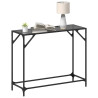 Mesa consola con superficie de vidrio negro acero 98x35x81 cm 3