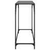 Mesa consola con superficie de vidrio negro acero 98x35x81 cm 5