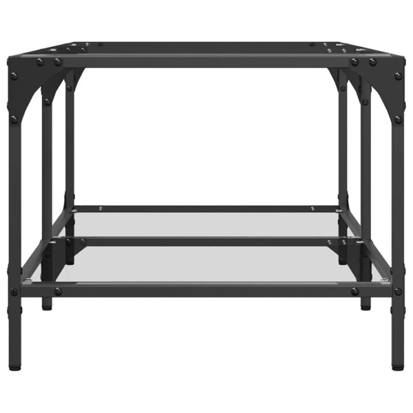 Mesa de centro superficie de vidrio acero 98.5x50x40 cm M 5