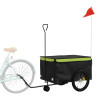 Remolque para bicicleta hierro negro y verde 45 kg 3