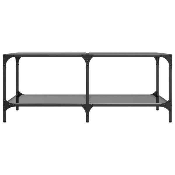 Mesa de centro superficie de vidrio acero negra 98.5x50x40 cm M 4