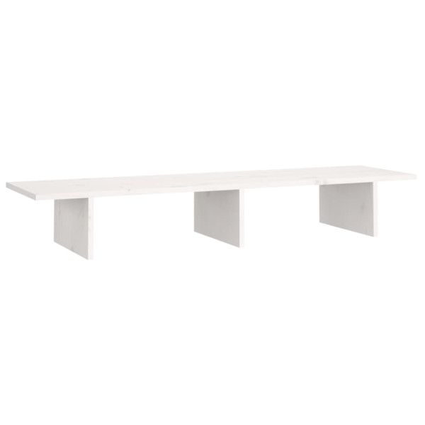 Suporte para monitor 100x27x15 cm pinho maciço branco M 2