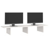 Suporte para monitor 100x27x15 cm pinho maciço branco 4
