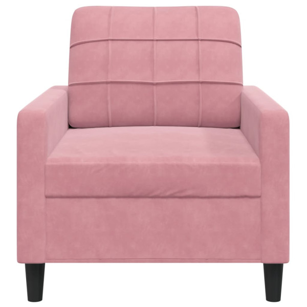 Sillón de terciopelo rosa 60 cm M 4