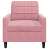 Sillón de terciopelo rosa 60 cm 4