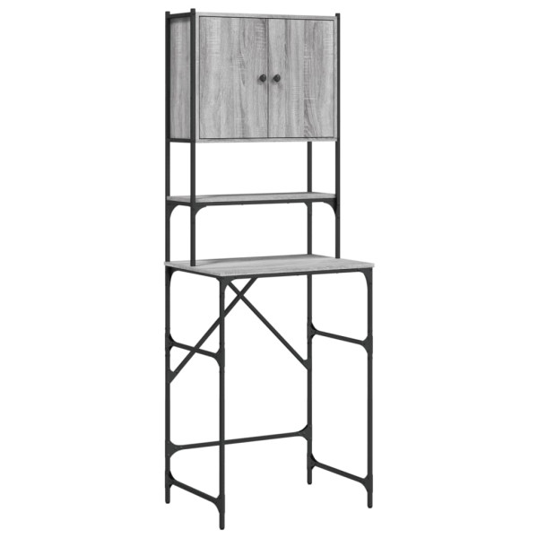 Armário máquina de lavar 68x48.5x194 cm sonoma cinzento M 2