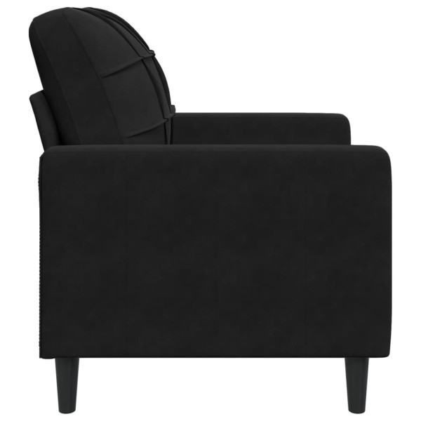 Sillón de terciopelo negro 60 cm M 5
