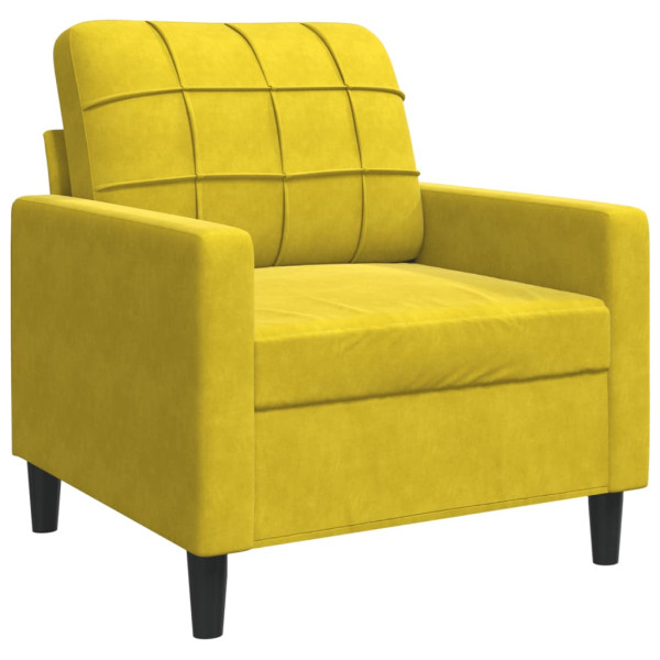 Sillón de terciopelo amarillo 60 cm M 2
