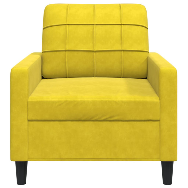 Sillón de terciopelo amarillo 60 cm M 4