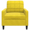 Sillón de terciopelo amarillo 60 cm 4