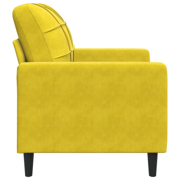 Sillón de terciopelo amarillo 60 cm M 5