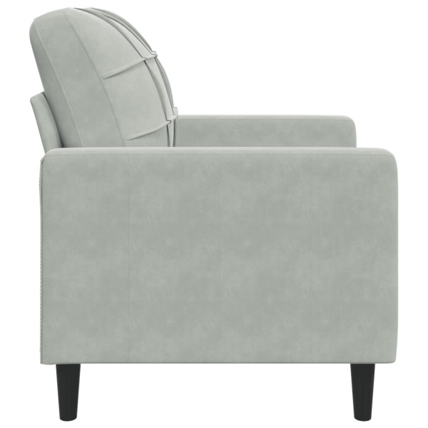 Sillón de terciopelo gris claro 60 cm M 5