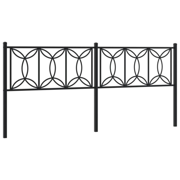 Cabeceira de cama 193 cm metal preto M 2