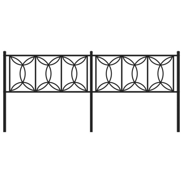 Cabeceira de cama 193 cm metal preto M 4