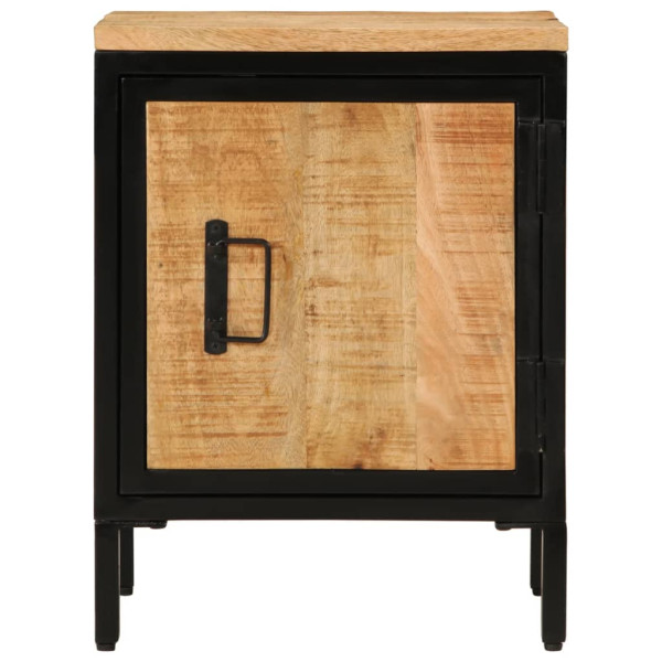 Mesita de noche de madera maciza de mango rugosa 40x30x52.5 cm M 3
