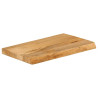 Tablero de mesa borde natural madera maciza mango 40x20x3.8 cm 2