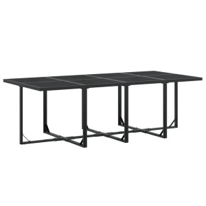 13 pcs conjunto de jantar para jardim textilene preto H