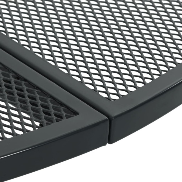 Mesa de patio redonda de acero gris antracita Ø80x72.5 cm M 5