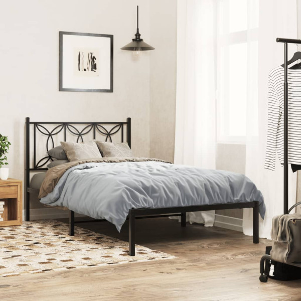 Cabeceira de cama 107 cm metal preto M 3
