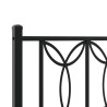Cabeceira de cama 107 cm metal preto 5